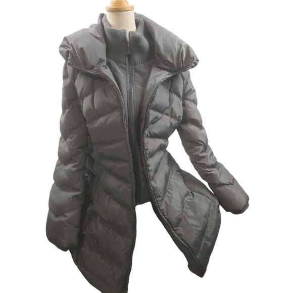 Jessica Simpson Jackets & Blazers - Jessica Simpson Womens Puffer Jacket With Ribbed Collar Size XL Gray